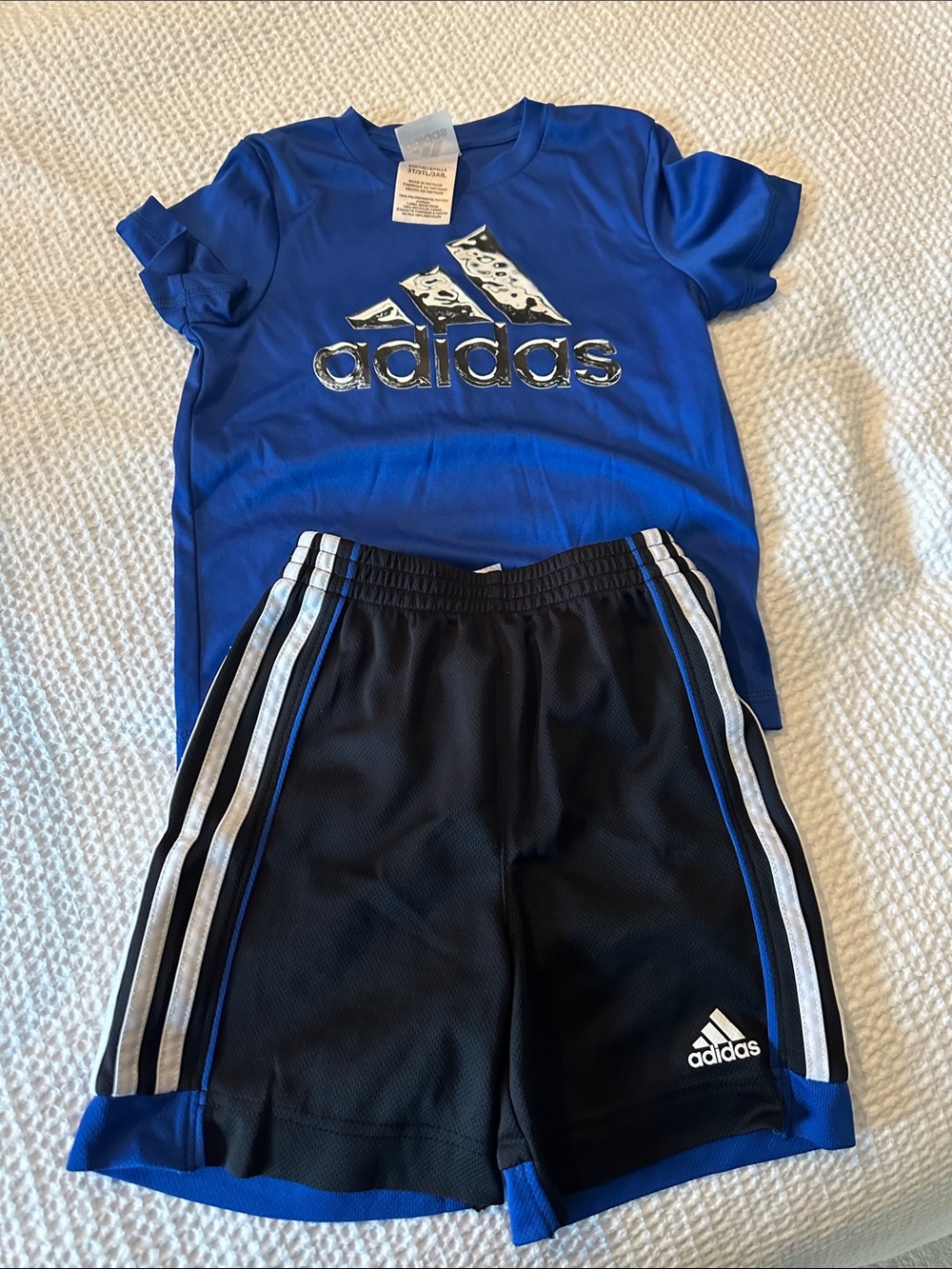 adidas Royal Blue Tee with Metallic Logo